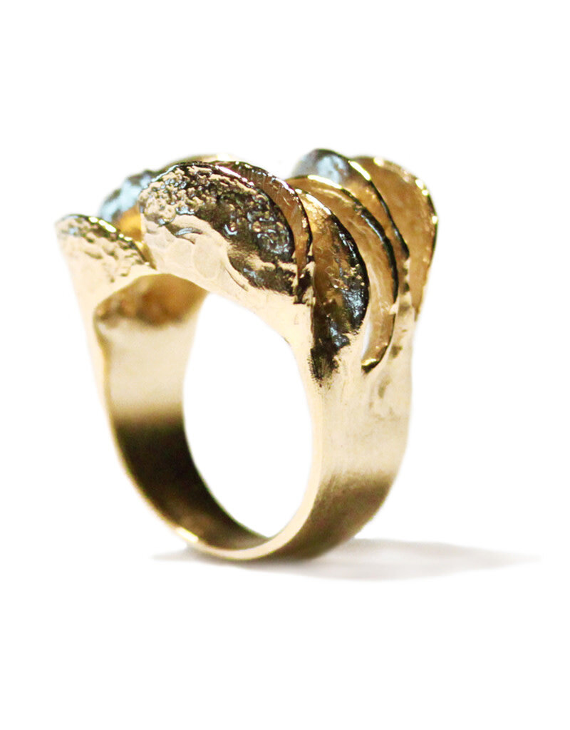 Half Banksia Ring in 10k Yellow Gold