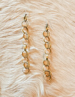 Long Brass Chain Link Earrings