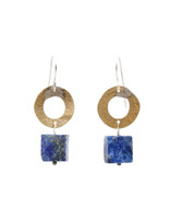 Circle Drop Earrings with Sodalite