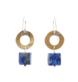 Circle Drop Earrings with Sodalite