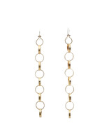 Long Brass Chain Link Earrings