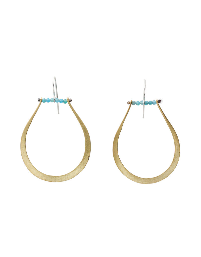 Stirrup Earrings with Apatite