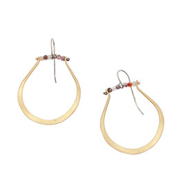 Stirrup Earrings with Ruby