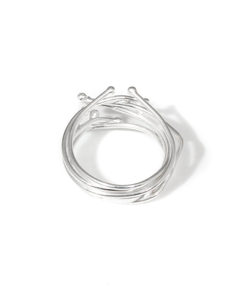 Trevi Pendro Seagrass Ring in Silver