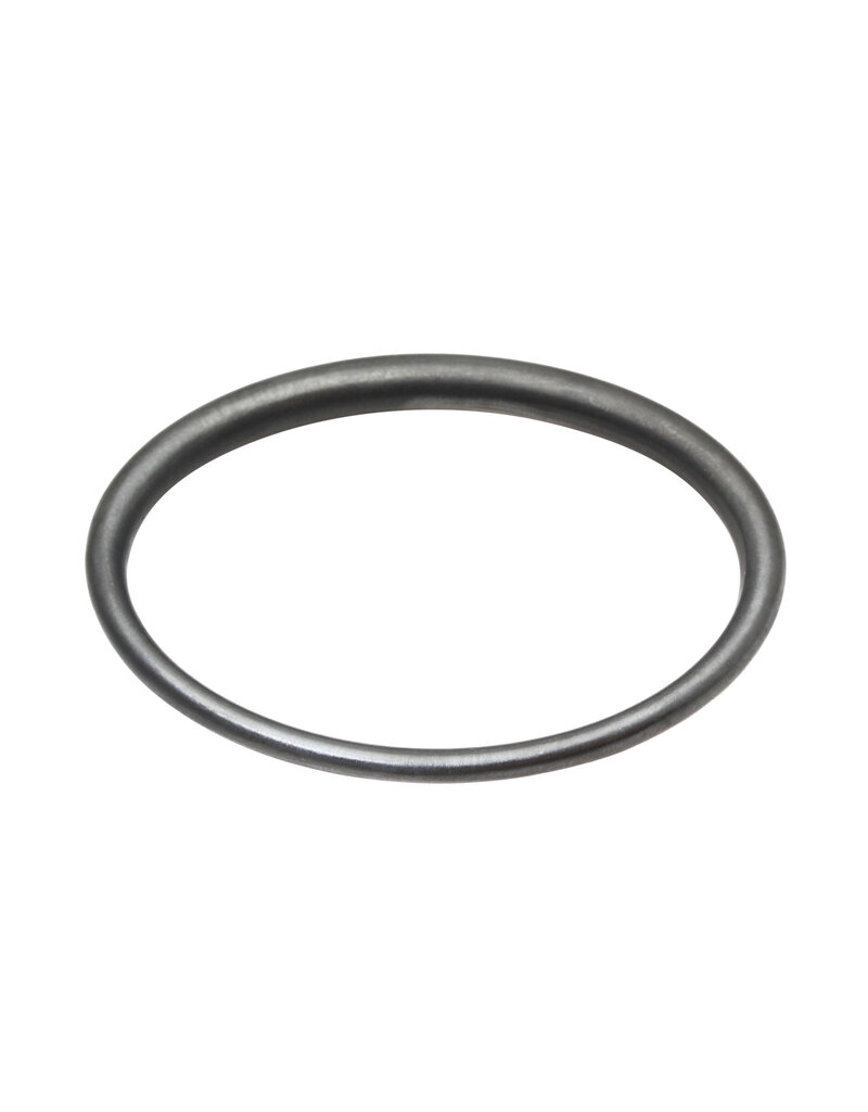 Tapered Oval Bangle in Oxidized  Silver