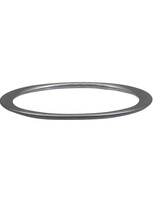 Flat Edges Oval Bangle in Oxidized Silver - S/M