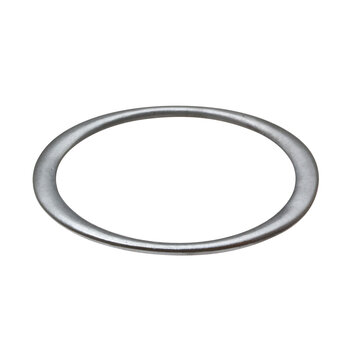 Flat Edges Oval Bangle in Oxidized Silver -  Large