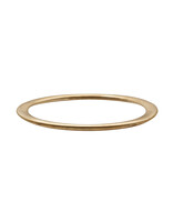 Flat Edges Oval Bangle in Golden Bronze - Large