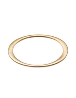 Flat Edges Oval Bangle in Golden Bronze - Large