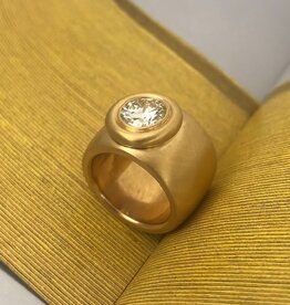 Tracy Conkle CUSTOM Wide Band  Diamond Ring in 22k Gold