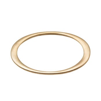 Flat Edges Oval Bangle in Golden Bronze - S/M