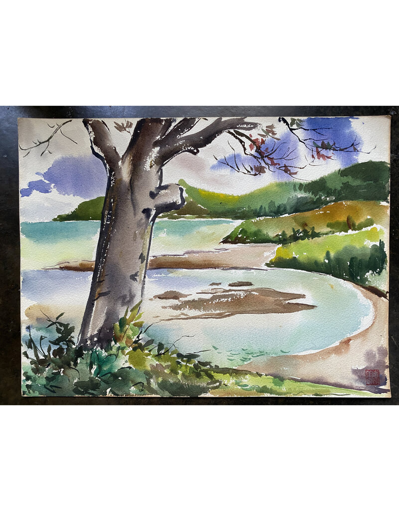 Kenneth Higashimachi Medium Watercolor Painting #20 (12" x 17")