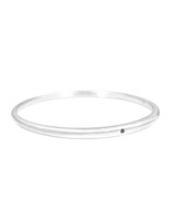 Tapered Bangle with 1.8mm Black Diamond