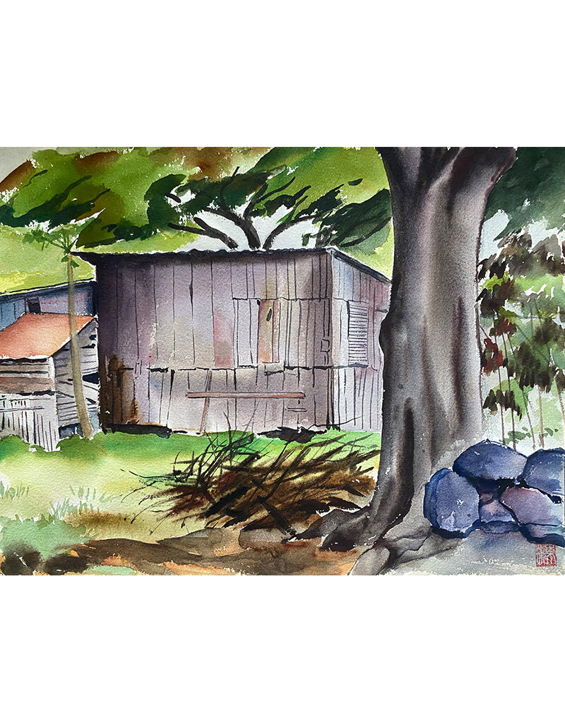 Kenneth Higashimachi Medium Watercolor Painting #21 (12" x 17")