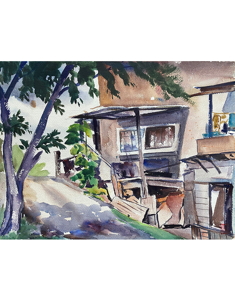 Kenneth Higashimachi Medium Watercolor Painting #25 (12" x 17")