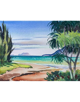 Kenneth Higashimachi Medium Watercolor Painting #4 (12" x 17")