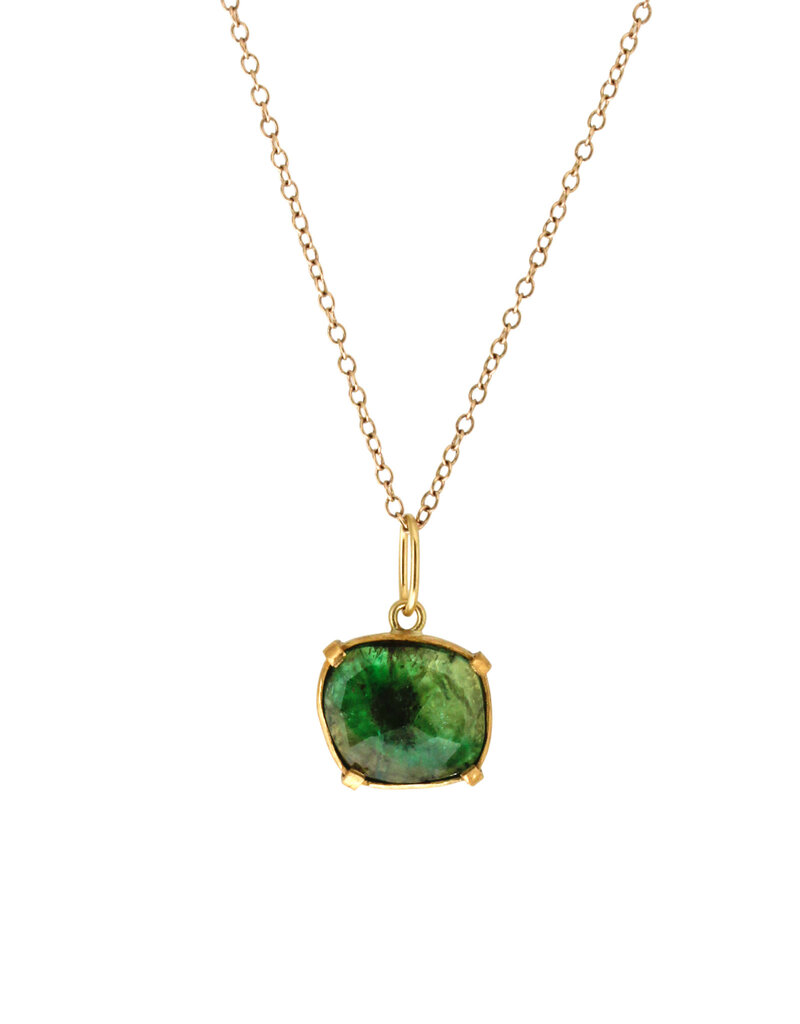 Emerald Pendant in 22k and 18k Gold