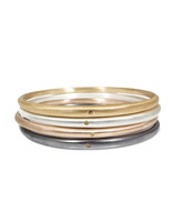 Tapered Bangle with 1.8mm Cognac Diamond