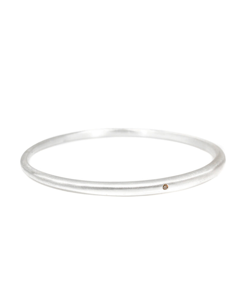 Tapered Bangle with 1.8mm Cognac Diamond