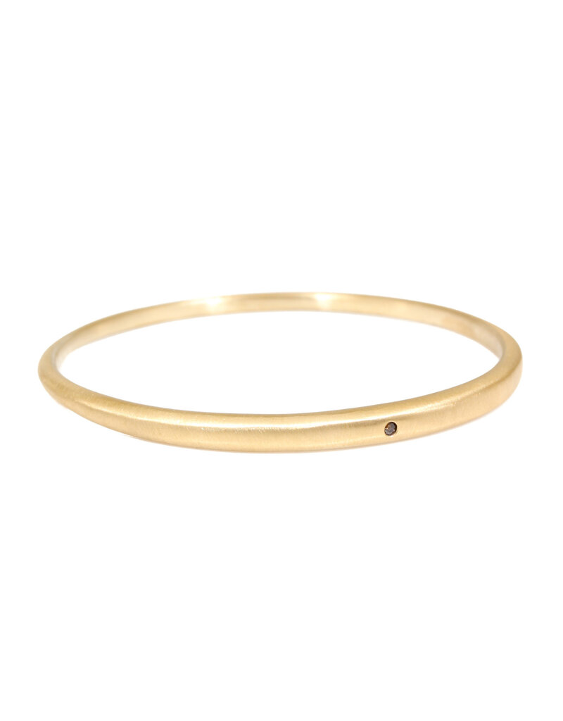 Tapered Bangle with 1.8mm Cognac Diamond