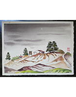 Kenneth Higashimachi Medium Watercolor Painting #29 (DOUBLE SIDED W/ SIGNATURE)