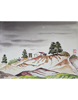 Kenneth Higashimachi Medium Watercolor Painting #29 (DOUBLE SIDED W/ SIGNATURE)