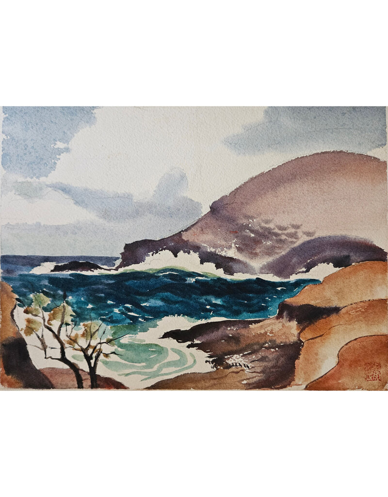 Kenneth Higashimachi Medium Watercolor Painting #30 (DOUBLE SIDED)