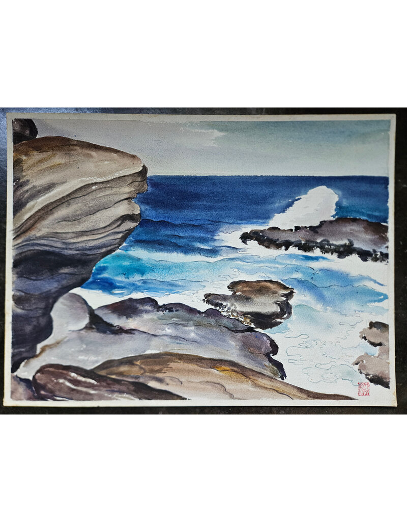 Kenneth Higashimachi Large Watercolor Painting #4