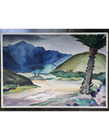 Kenneth Higashimachi Large Watercolor Painting #6 (W/ SIGNATURE)