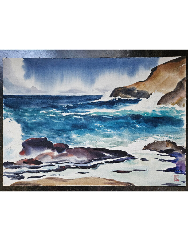 Kenneth Higashimachi Large Watercolor Painting #7