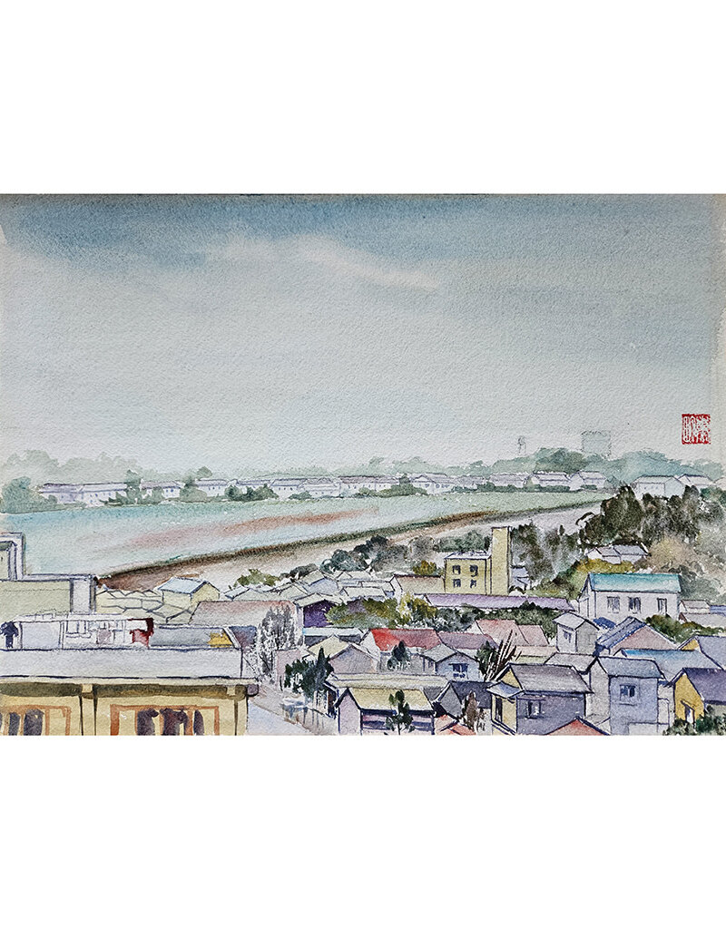 Kenneth Higashimachi Medium Watercolor Painting #36 (12" x 17")