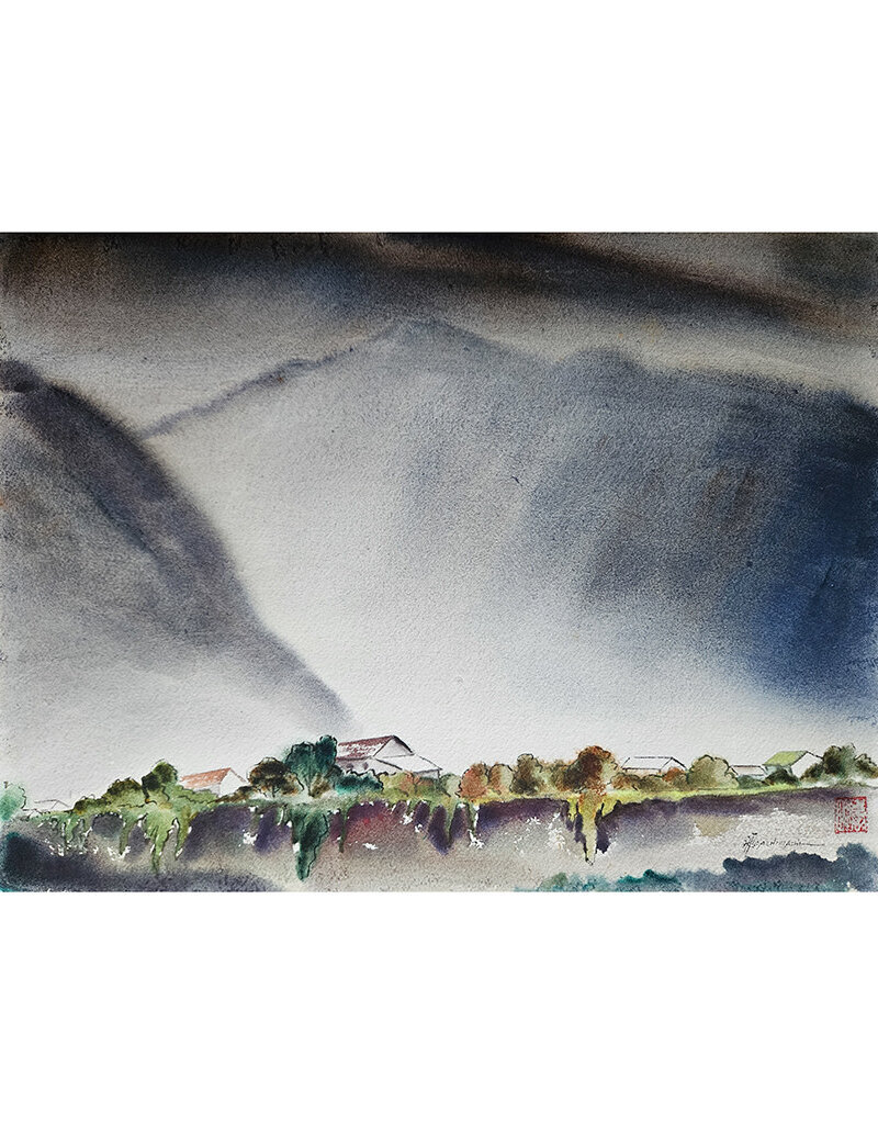 Kenneth Higashimachi Medium Watercolor Painting #39 (12" x 17")