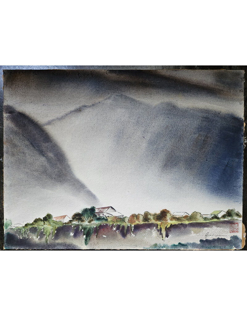 Kenneth Higashimachi Medium Watercolor Painting #39 (12" x 17")