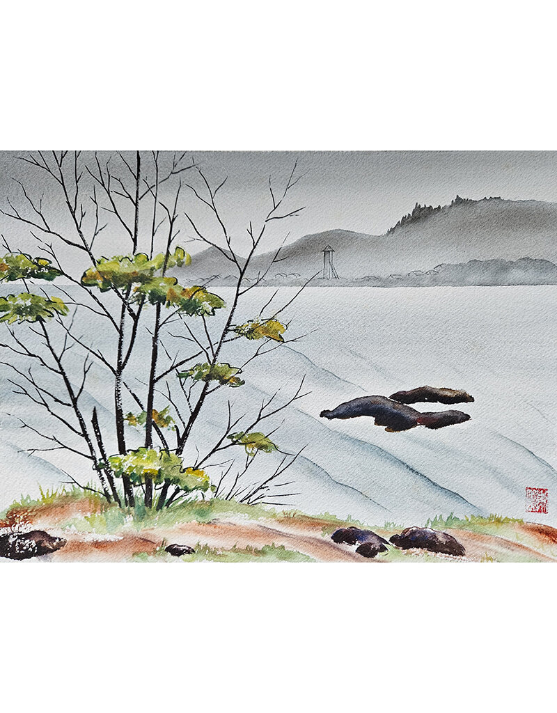 Kenneth Higashimachi Medium Watercolor Painting #40 (12" x 17")