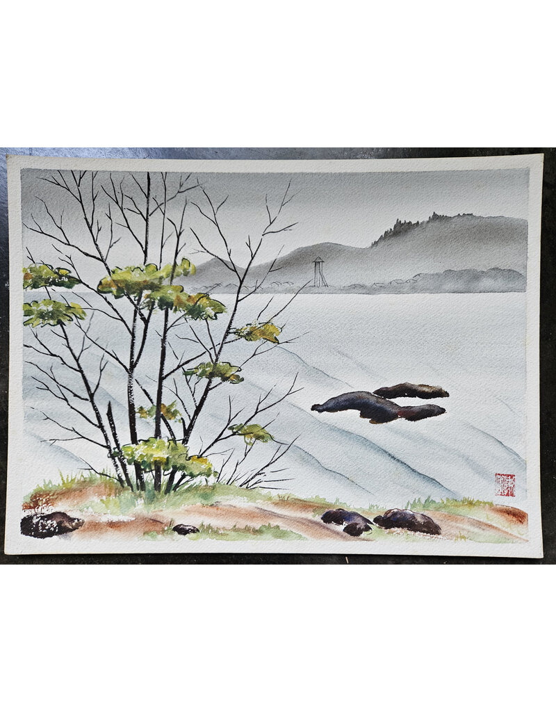 Kenneth Higashimachi Medium Watercolor Painting #40 (12" x 17")