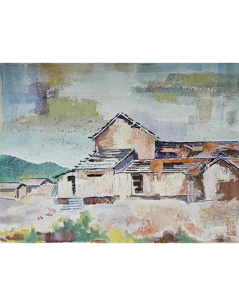 Kenneth Higashimachi Medium Watercolor Painting #43 (12" x 17")