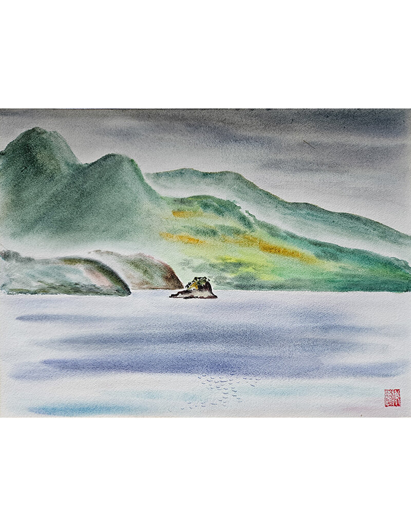 Kenneth Higashimachi Medium Watercolor Painting #48 (12" x 17")