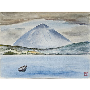 Kenneth Higashimachi Medium Watercolor Painting #49 (12" x 17")