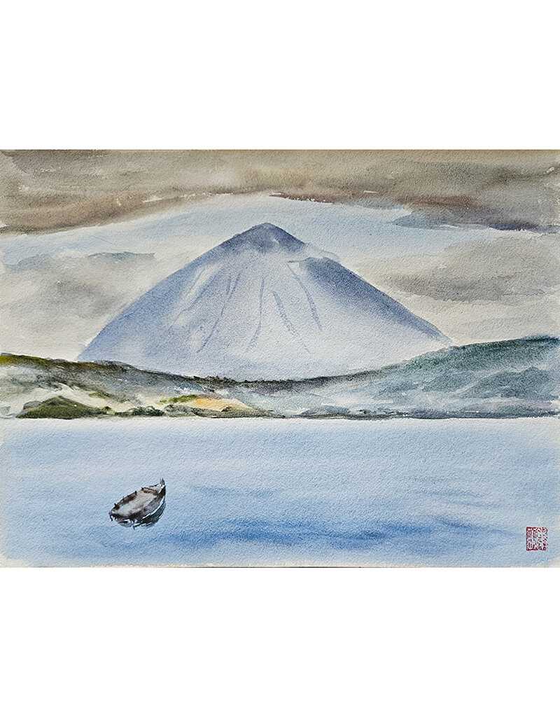 Kenneth Higashimachi Medium Watercolor Painting #49 (12" x 17")