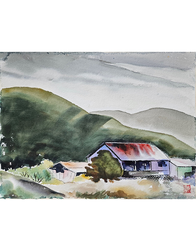 Kenneth Higashimachi Medium Watercolor Painting #58 (12" x 17")