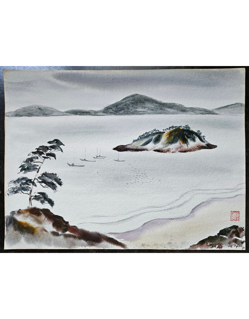 Kenneth Higashimachi Medium Watercolor Painting #61 (12" x 17")