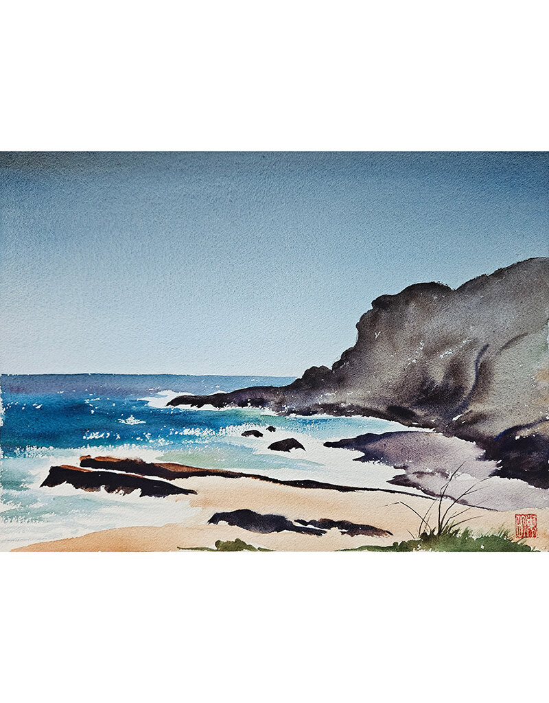Kenneth Higashimachi Medium Watercolor Painting #67 (12" x 17")