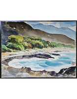 Kenneth Higashimachi Medium Watercolor Painting #78 (12" x 17")