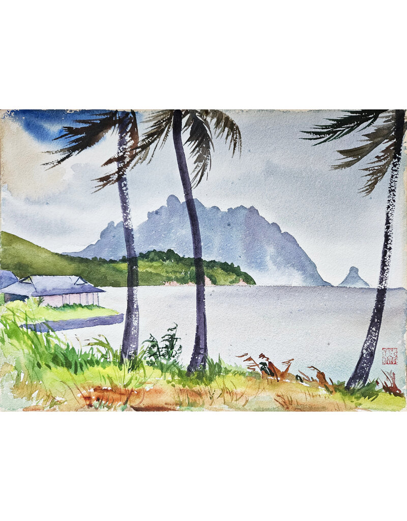 Kenneth Higashimachi Medium Watercolor Painting #83 (12" x 17")