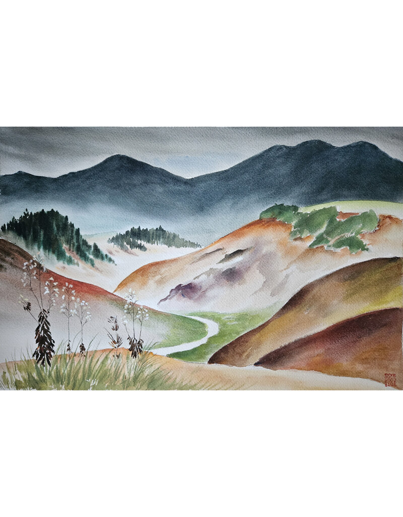 Kenneth Higashimachi Large Watercolor Painting #13