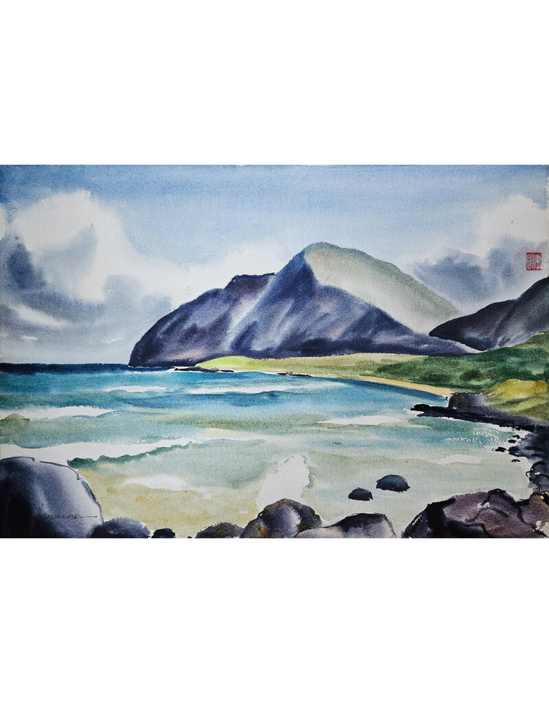 Kenneth Higashimachi Large Watercolor Painting #18 (W/ SIGNATURE)