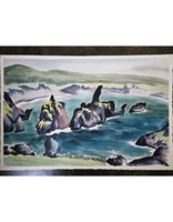 Kenneth Higashimachi Large Watercolor Painting #19 (W/ SIGNATURE)