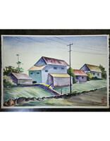 Kenneth Higashimachi Large Watercolor Painting #20 (W/ SIGNATURE)