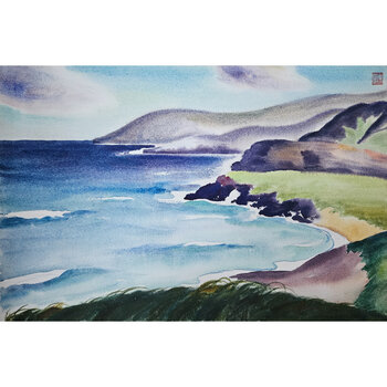 Kenneth Higashimachi Large Watercolor Painting #22