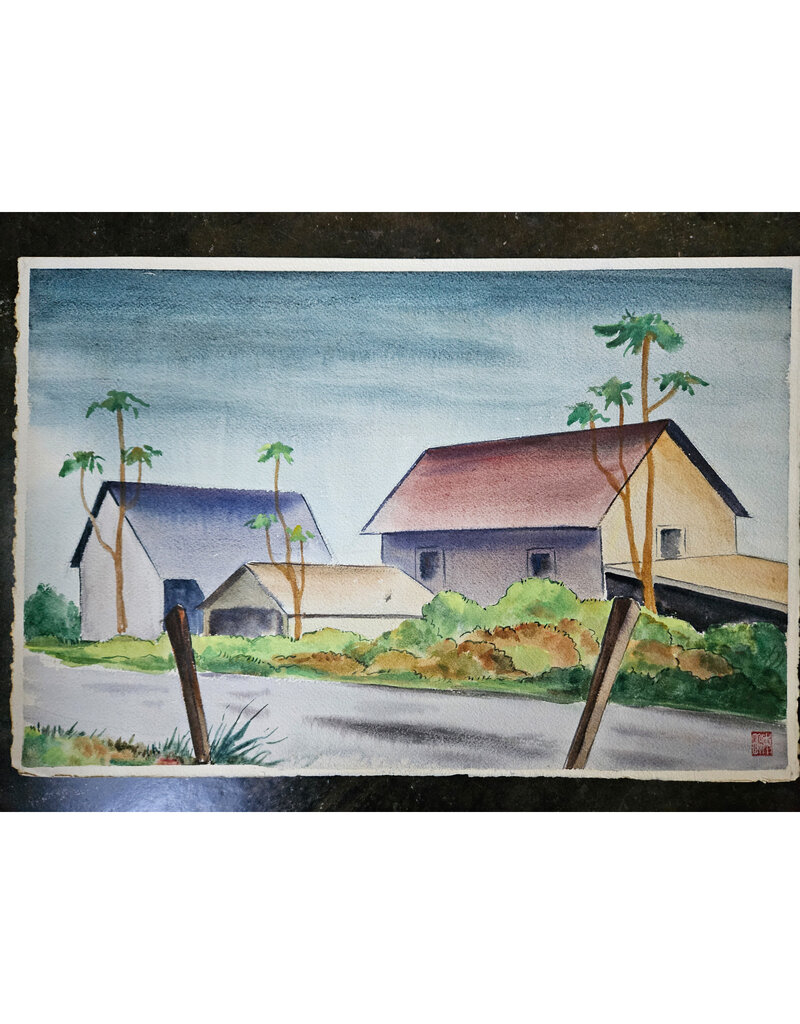 Kenneth Higashimachi Large Watercolor Painting #23
